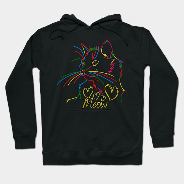 Whiskered Wonders: A Purr-fect Cat-Inspired Design Hoodie by Teeeshirt